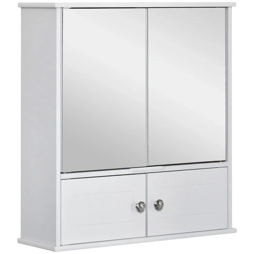 Mirror cabinet glass MDF 55 cm x 17.5 cm x 60 cm
