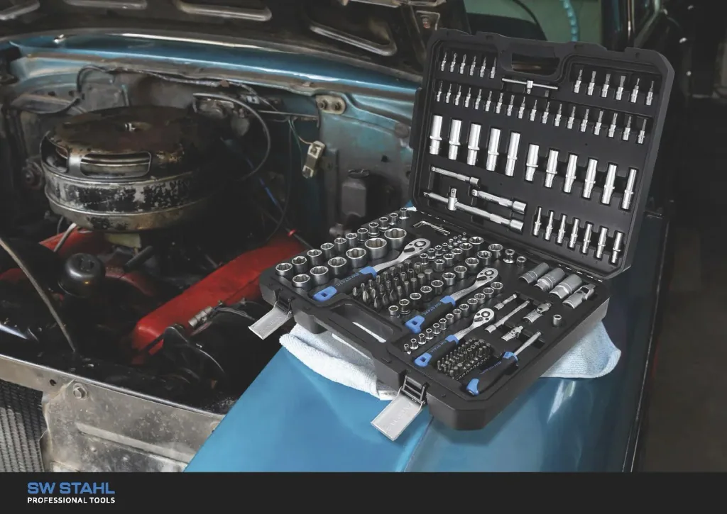 Socket wrench set, 1/4", 1/2", 97-piece