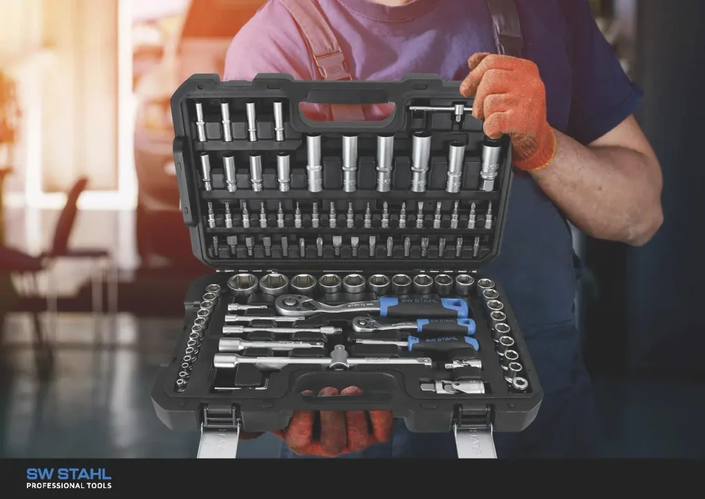 Socket wrench set, 1/4", 1/2", 97-piece
