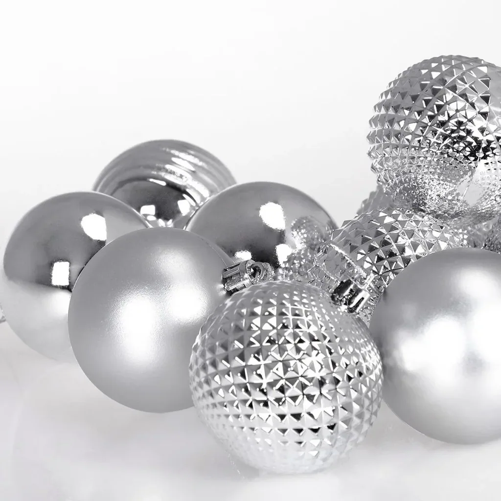 Christmas tree decorations - Christmas tree decorations - silver - 66 pieces