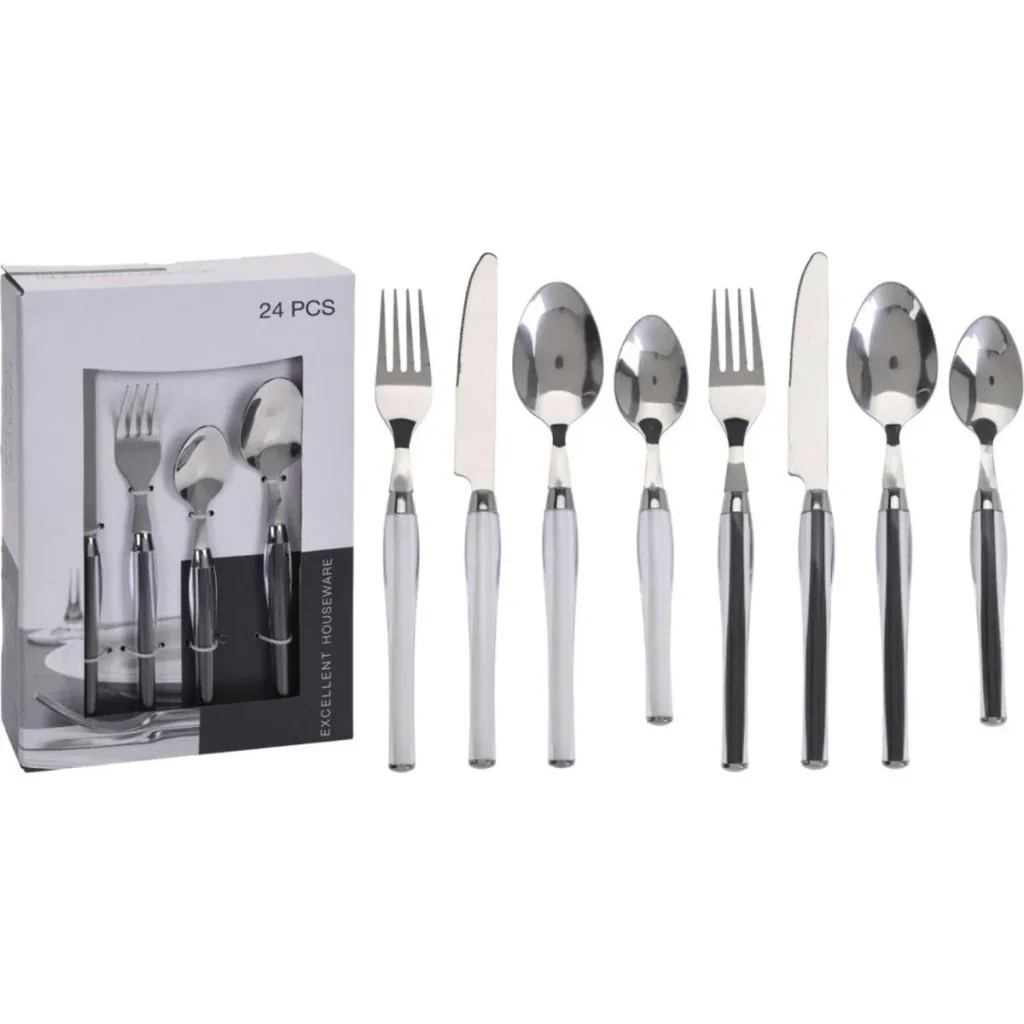 NL Cutlery Set - 24 Pieces - White