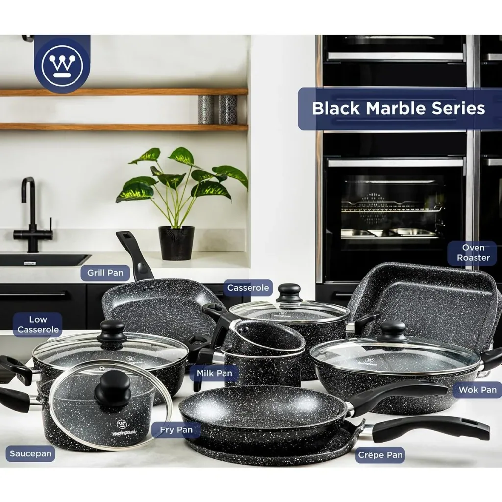 Induction grill pan - Ø28 cm - Black marble