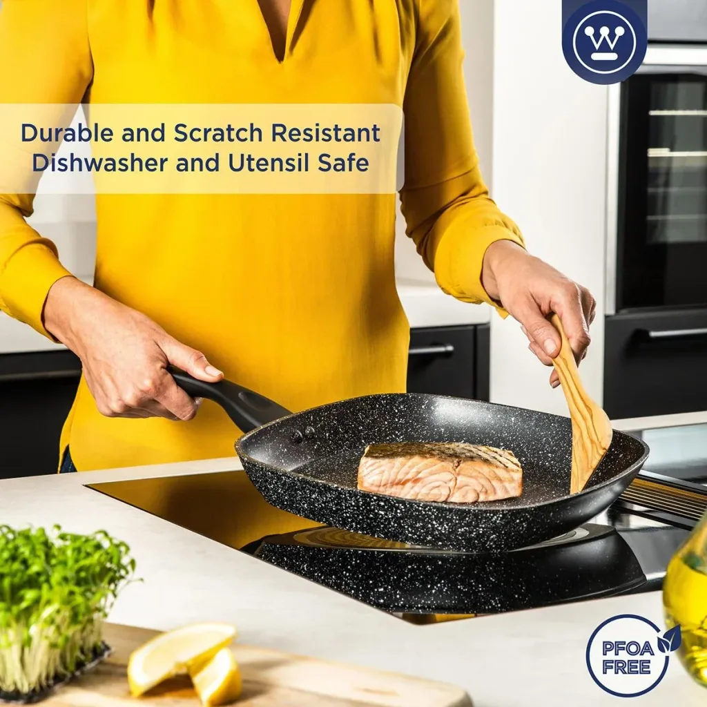 Induction grill pan - Ø28 cm - Black marble