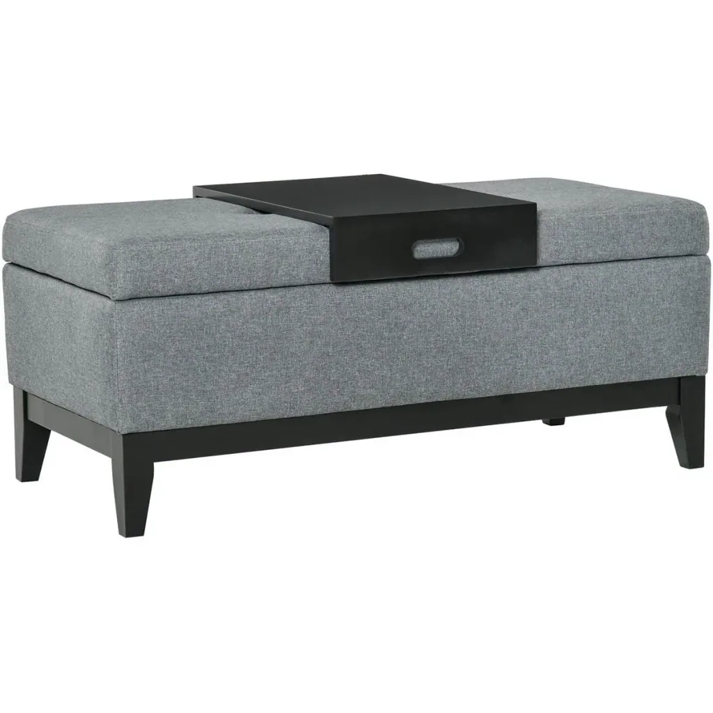Bench with storage space Upholstered bench Stool Chest load capacity up to 120 kg with removable tray Polyester foam