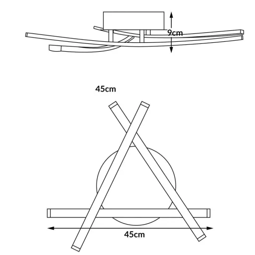 Trekant 3-bulb LED ceiling light