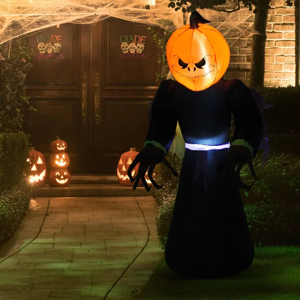 Halloween Decoration Inflatable Scary Ghost Pumpkin with LED