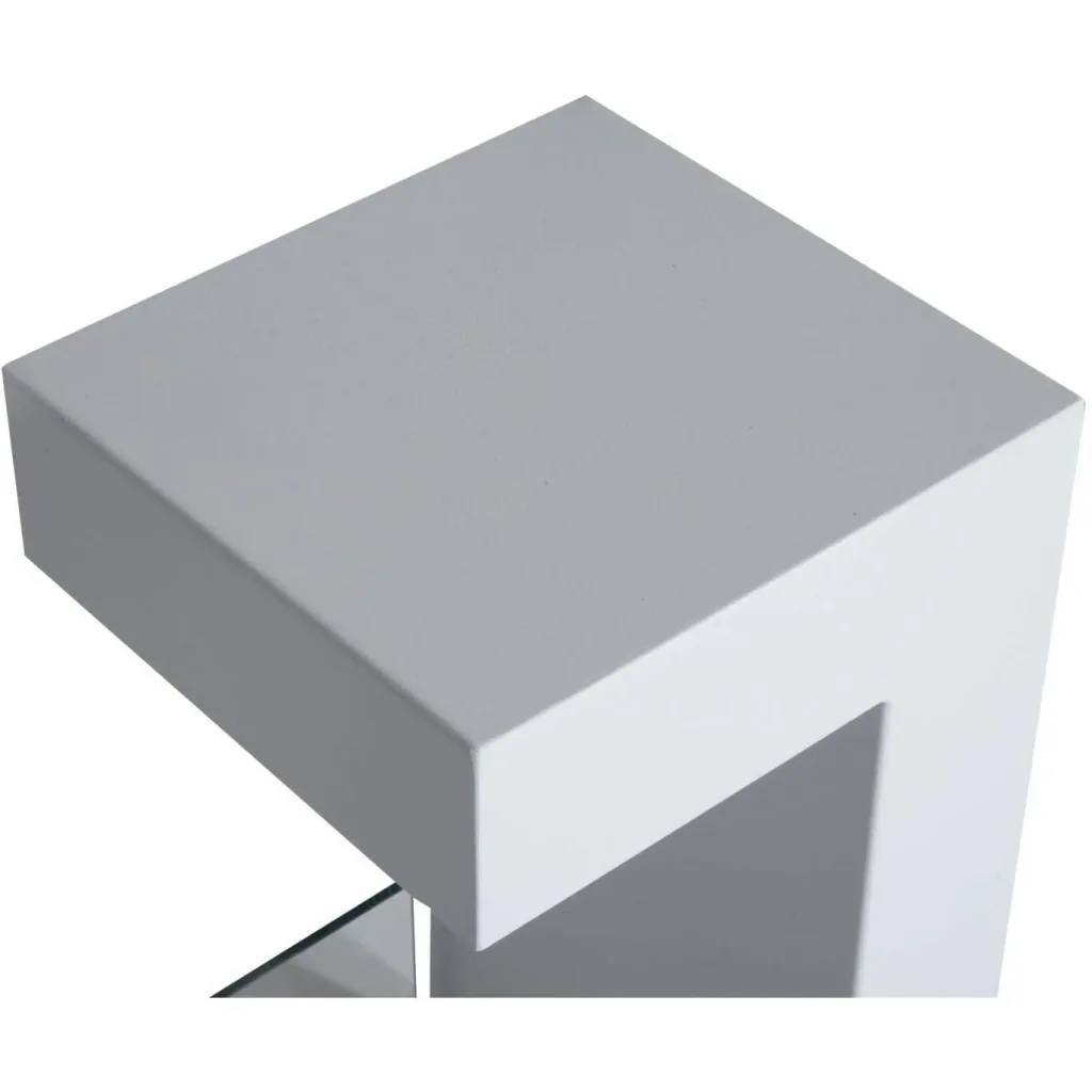 Freestanding bioethanol floor fireplace design white