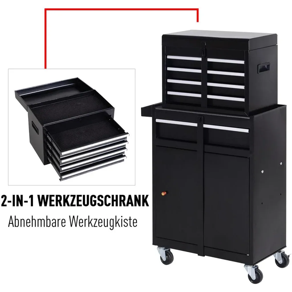 Mobile workshop trolley black