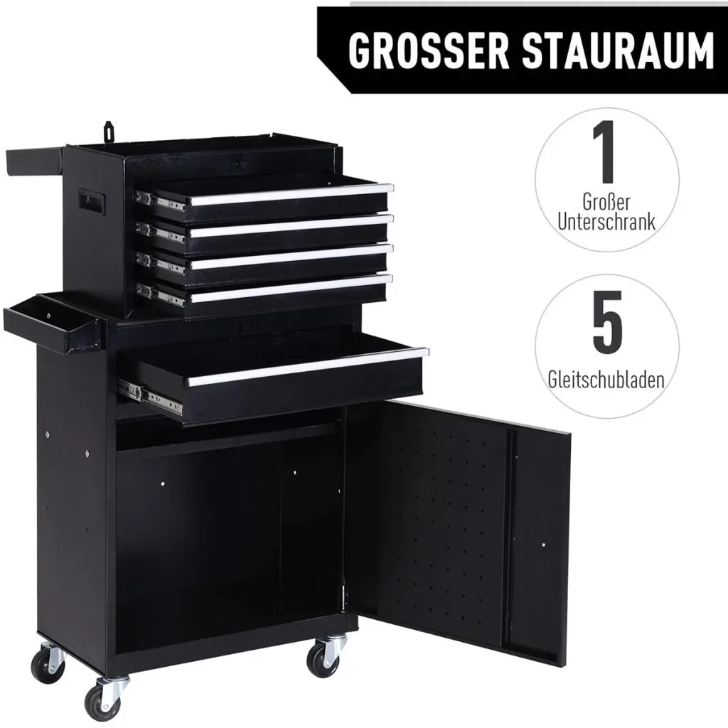 Mobile workshop trolley black