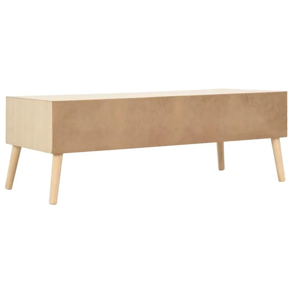 Coffee table with 4 drawers 110x50x40 cm solid pine