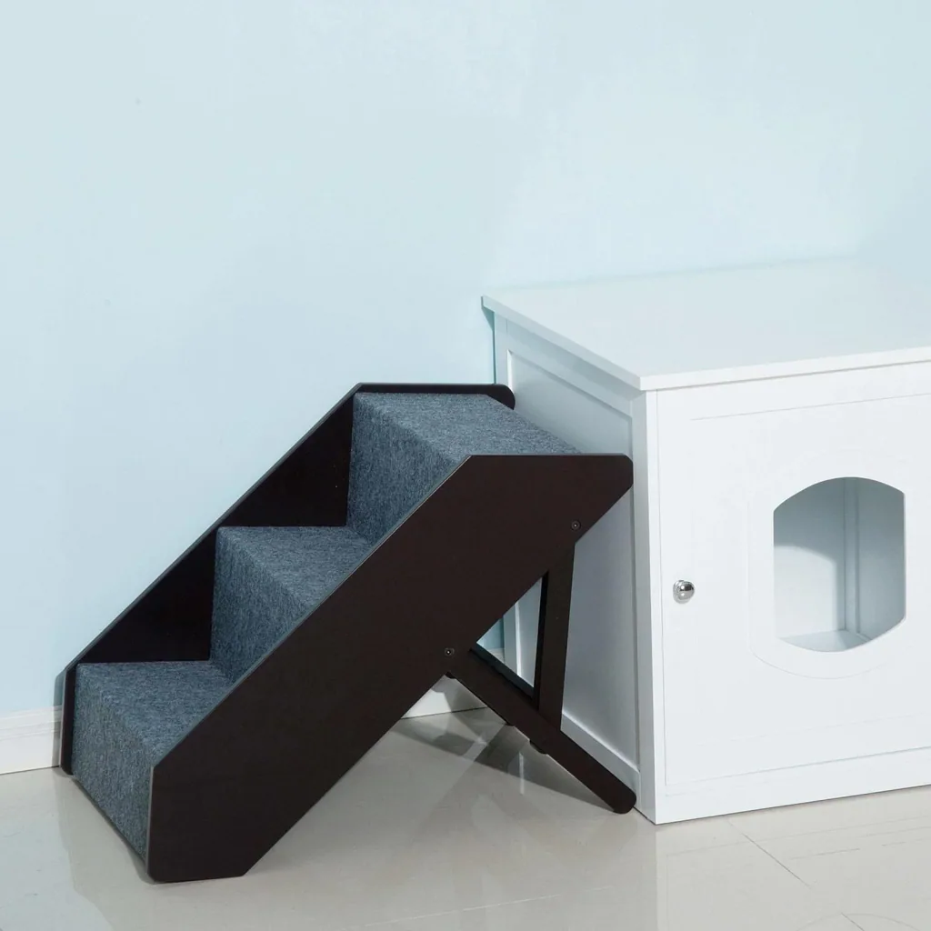 Cat stairs dog stairs 3 steps foldable H41-53cm