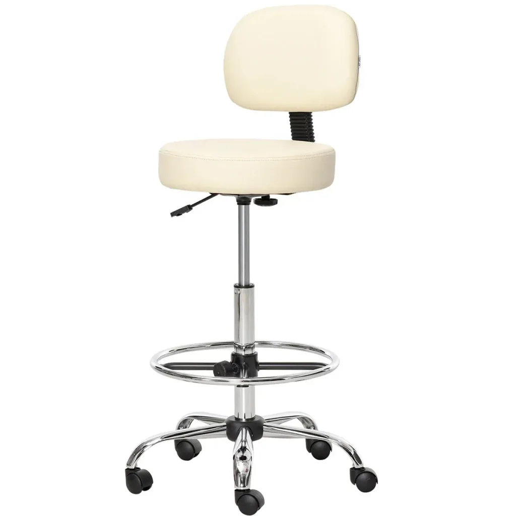 Bar stools swivel chairs bar stools work stools office stools adjustable height 360° swivel with backrest padded large S