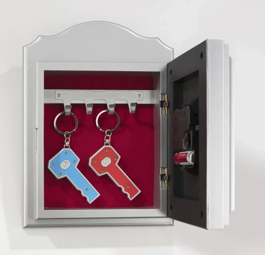 Clock with key box