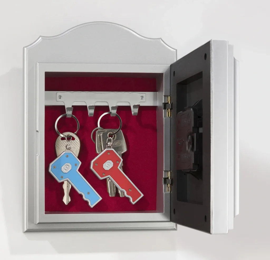 Clock with key box