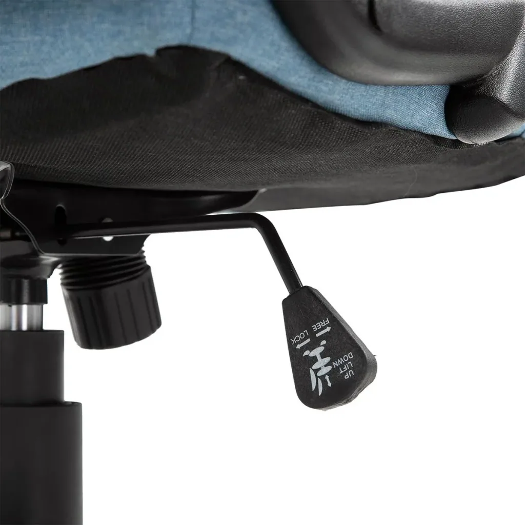 Office chair with rocking function light blue