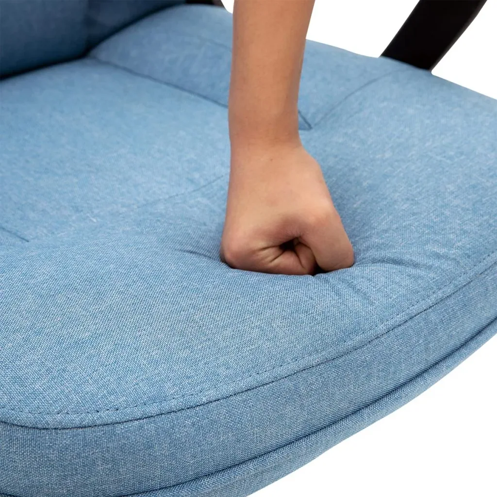 Office chair with rocking function light blue
