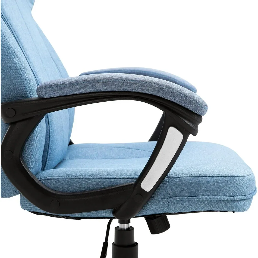 Office chair with rocking function light blue