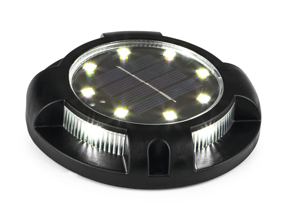 Set of 4 solar floor lights with twilight sensor