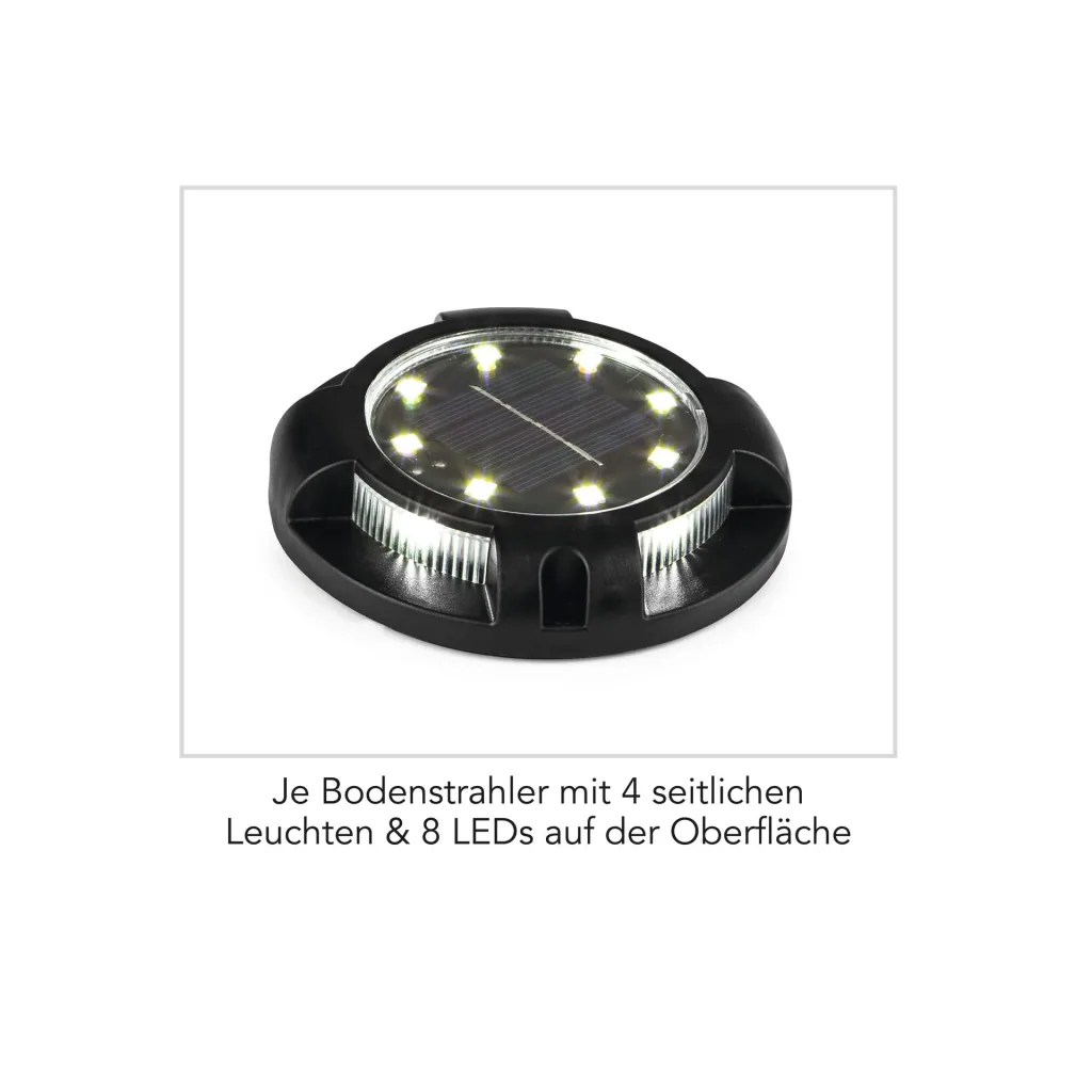 Set of 4 solar floor lights with twilight sensor