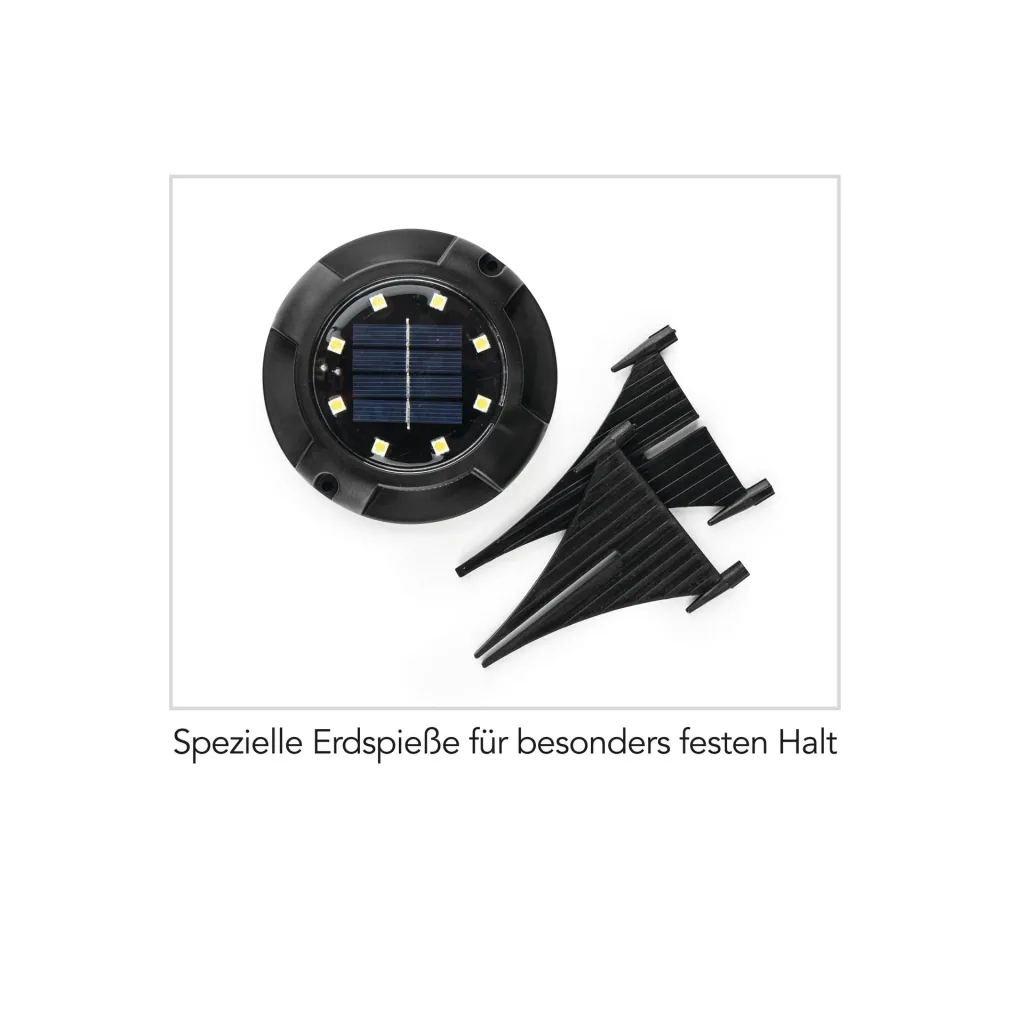 Set of 4 solar floor lights with twilight sensor