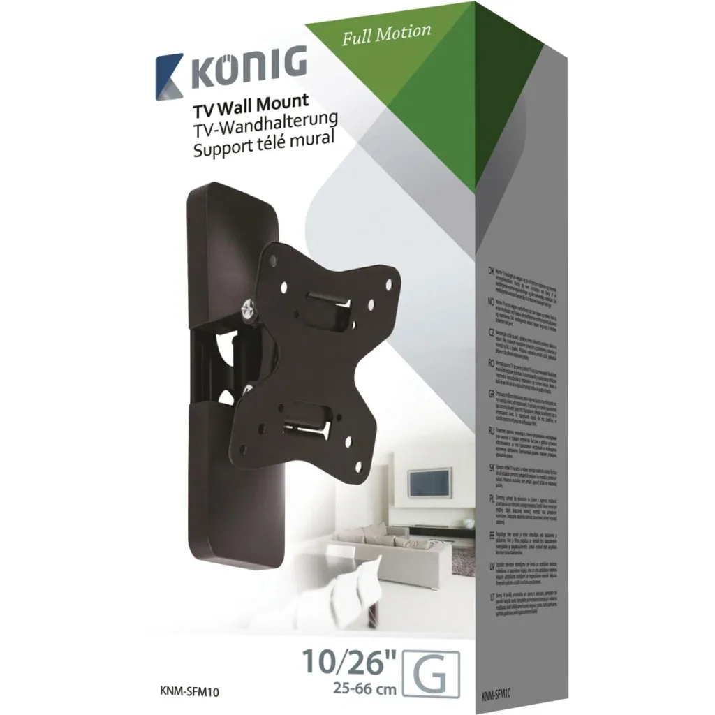 TV wall mount fully movable 10 - 26 " 20 kg
