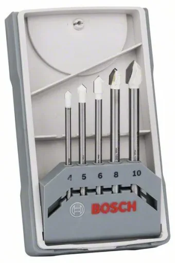 Ceramic tile drill bit set, CYL-9, 4-10 mm, 5 pieces