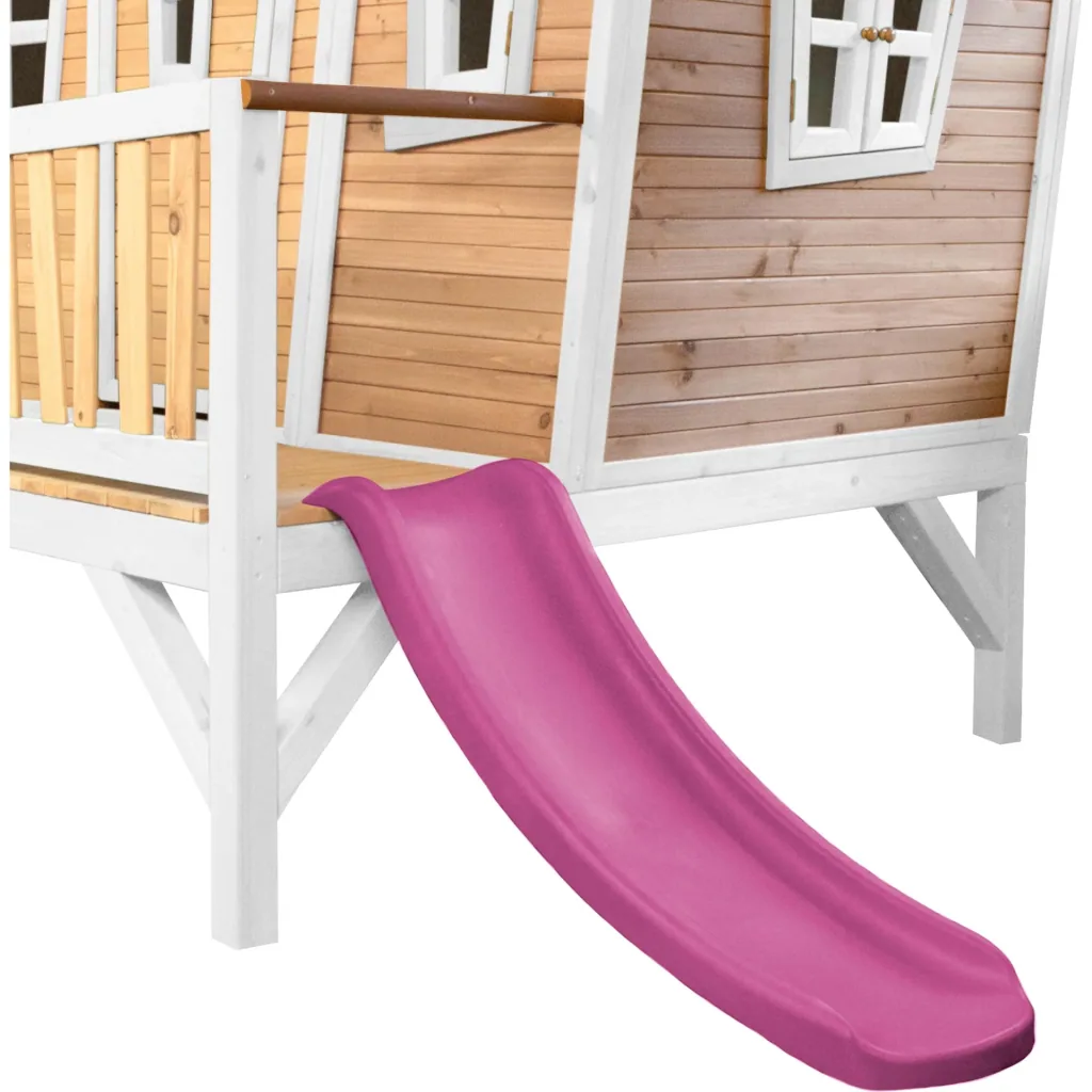 Emma Playhouse Brown/White - Purple Slide