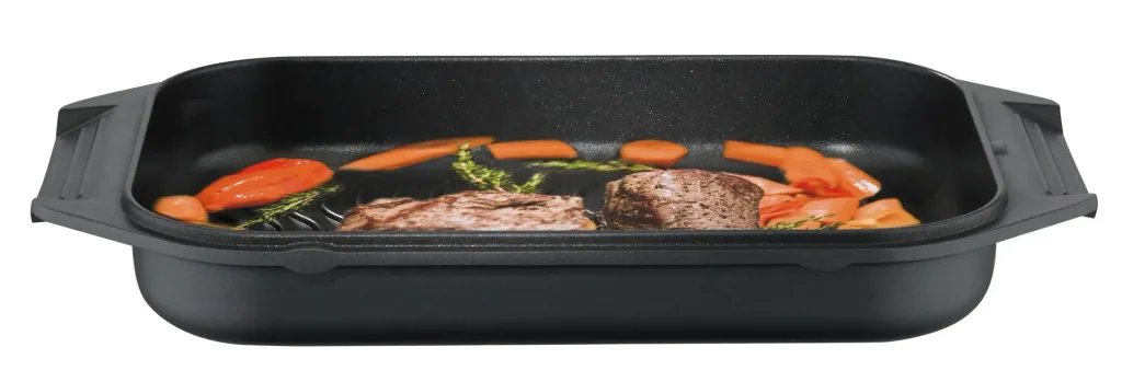 Cast aluminum roaster “KARREE” with grill lid, 6.6 liters