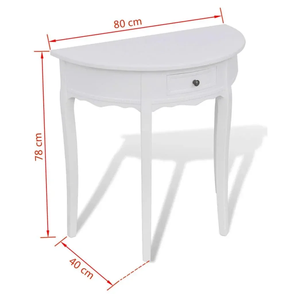 Wall table with drawer white