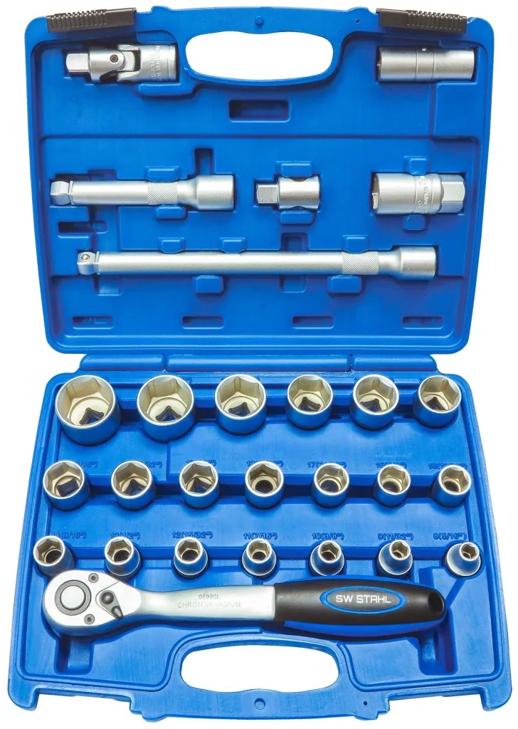 1/2" socket wrench set, 27 pieces