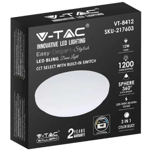 VT-8412-M LED ceiling light - 12 W - 1200 lumens