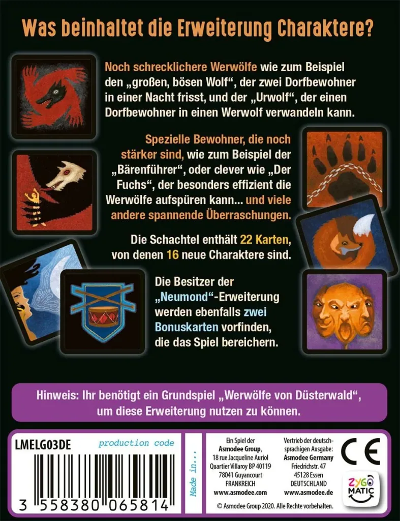 Werewolves of Mirkwood Characters Expansion