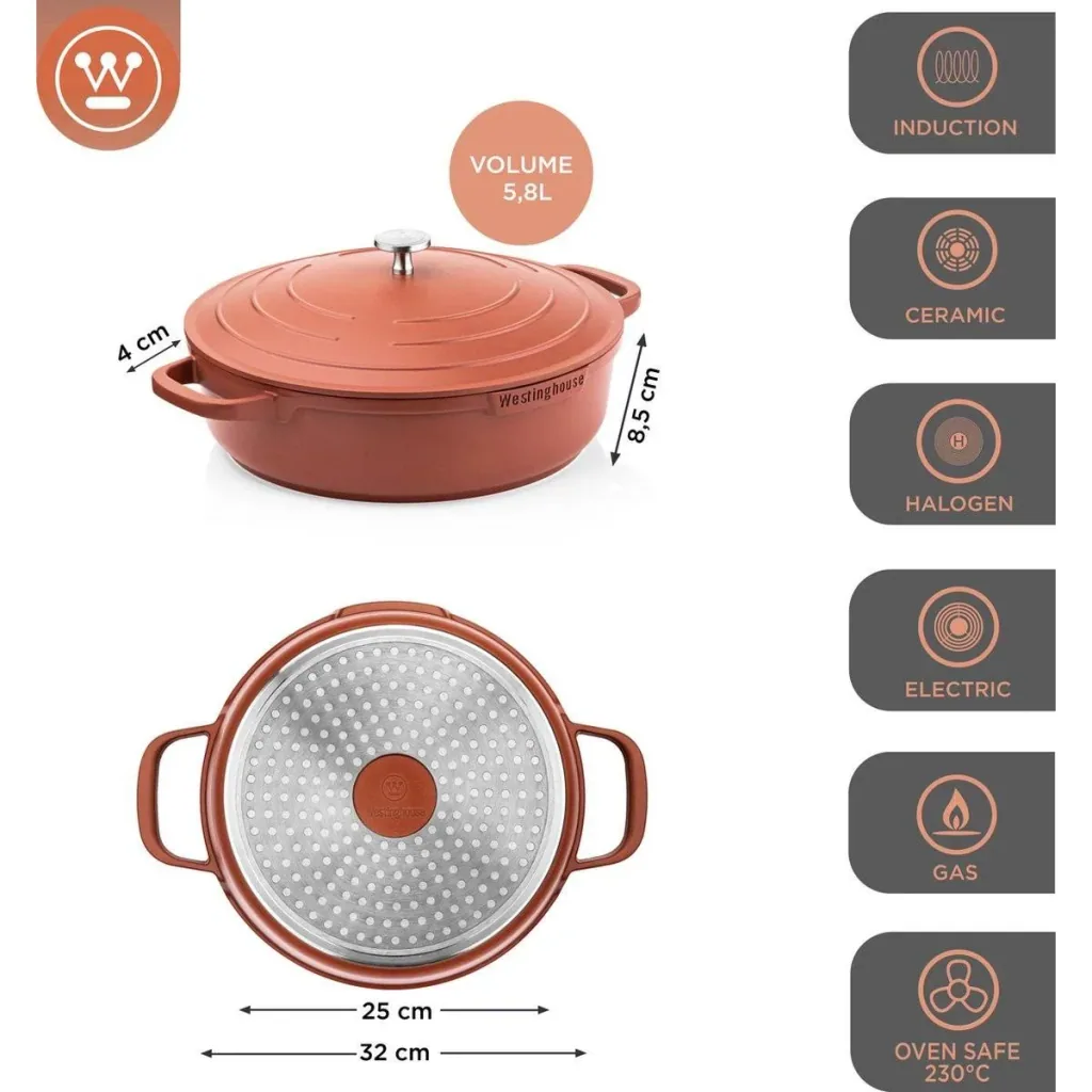 Performance Series Frying Pan - Sauté Pan - Oven Safe - 32 cm - Orange