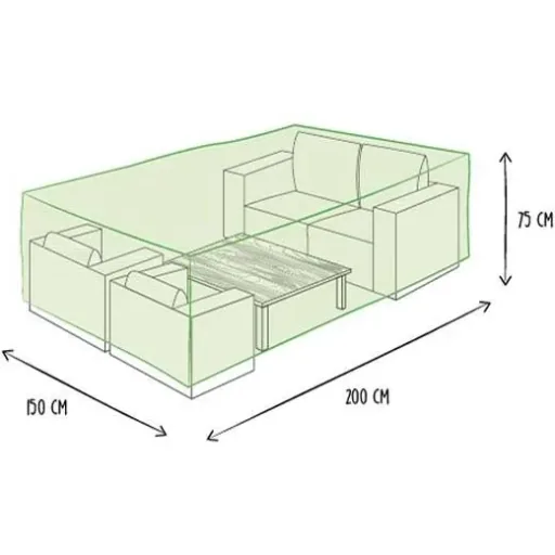 Protective cover for lounge set S - 200 x 150 x 75 cm