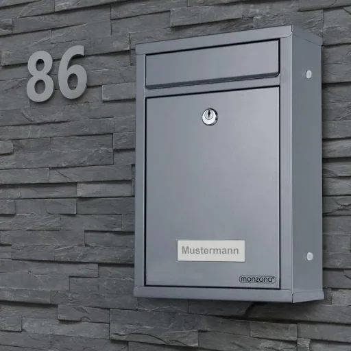 Silver mailbox 32x22x9cm