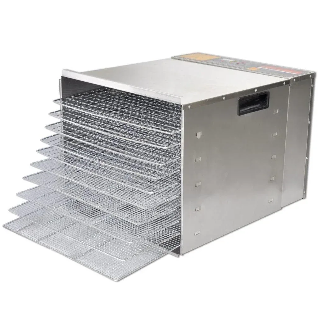 Food dryer with 10 stackable drawers (stainless steel)
