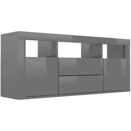 TV cabinet 120x30x50 cm chipboard high gloss black
