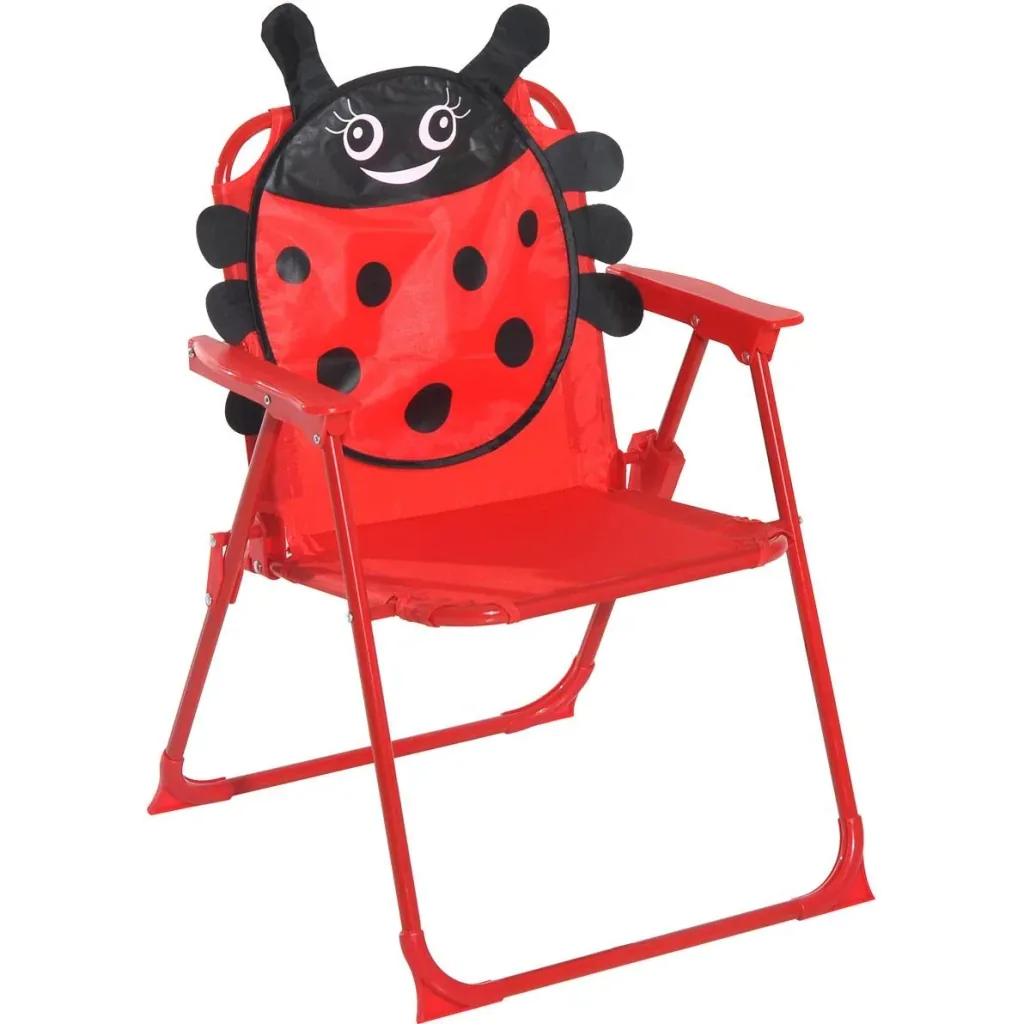 3-piece children's seating group, seating set for children, children's furniture, 1 parasol + 1 table + 2 children's chairs, foldable, red
