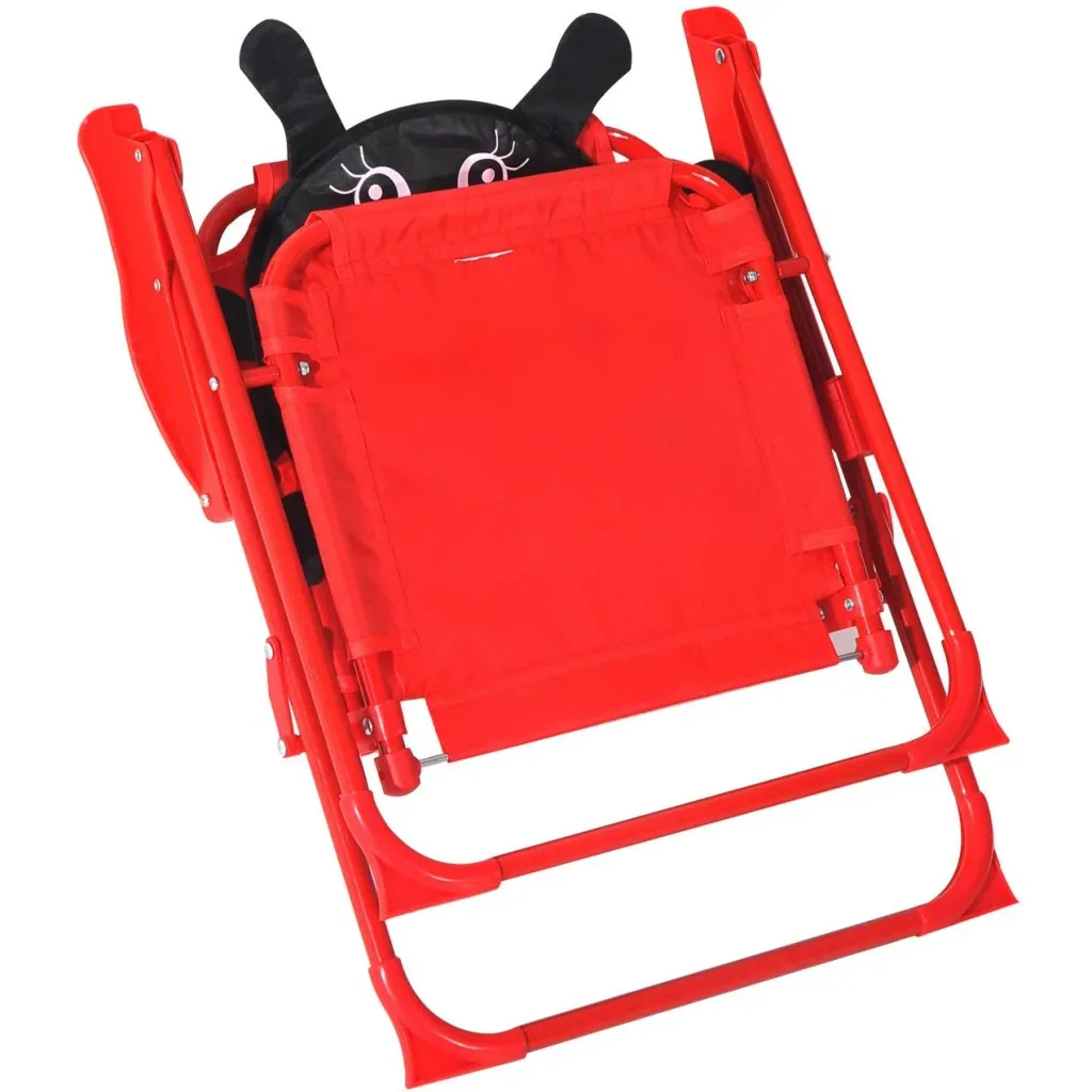 3-piece children's seating group, seating set for children, children's furniture, 1 parasol + 1 table + 2 children's chairs, foldable, red