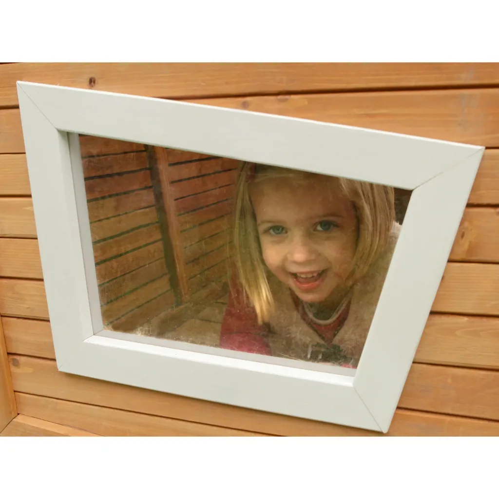 Emma Playhouse Brown/White - Lime Green Slide