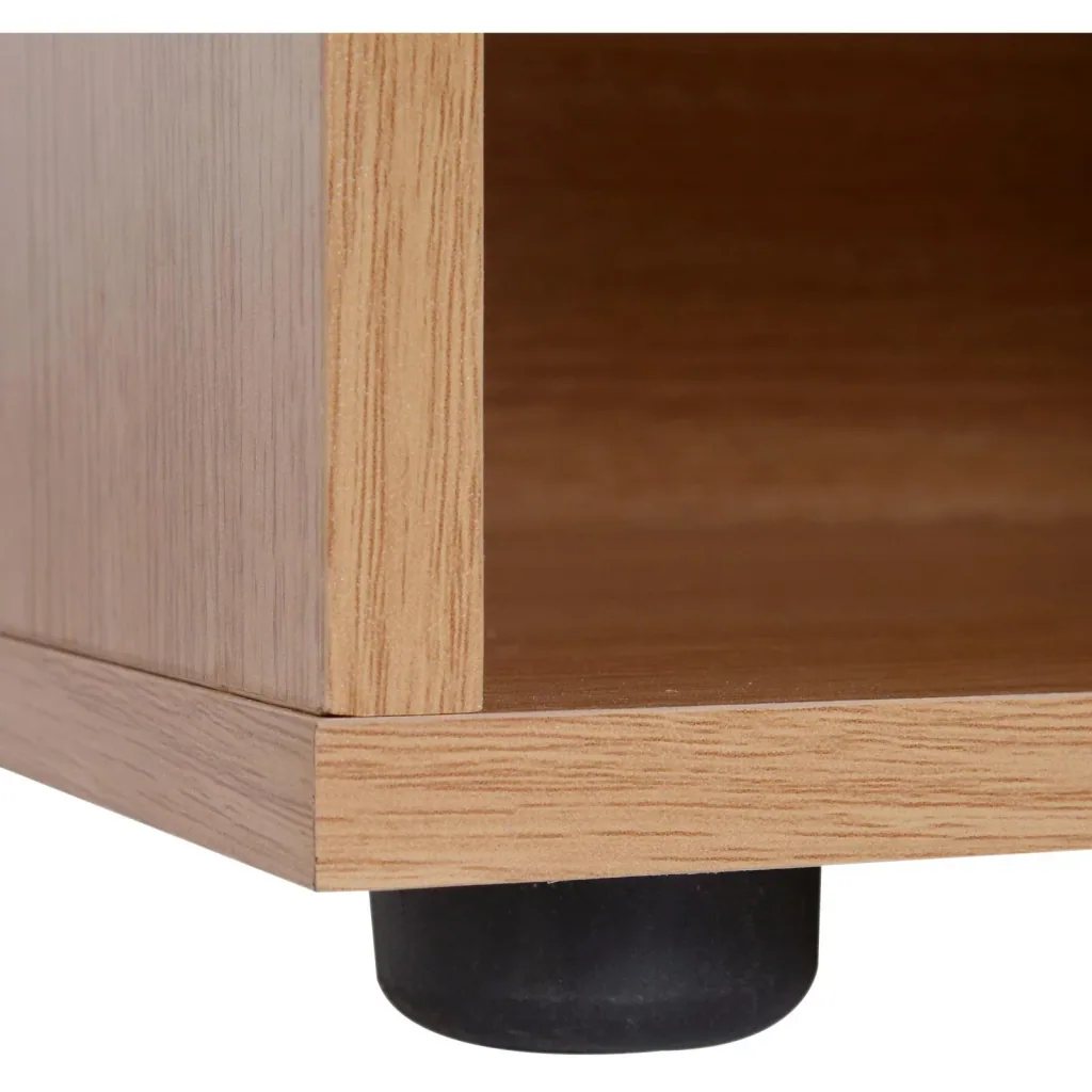 Multi-compartment bookcase, wall shelf, standing shelf, room divider, decorative shelf, cabinet, natural wood, 61.5 x 29.5 x 80 cm