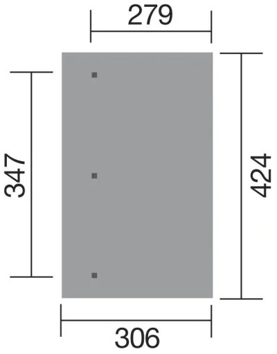 Patio roof "Salsa", size 3, 424 x 306 cm