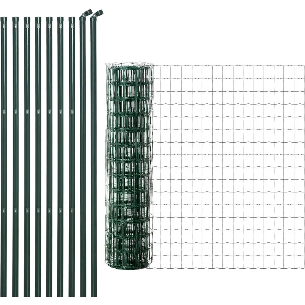 Garden fence 10 x 1.5 m aviary wire mesh wire fence wire mesh garden fence roll mesh strong steel green