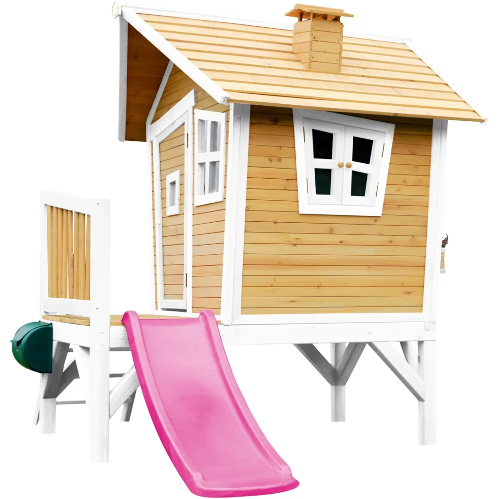 Robin Playhouse Brown/White - Purple Slide