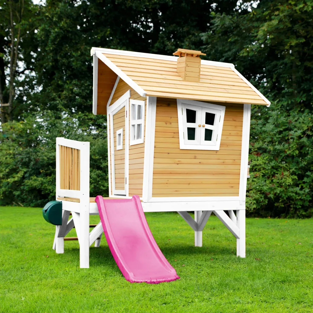 Robin Playhouse Brown/White - Purple Slide