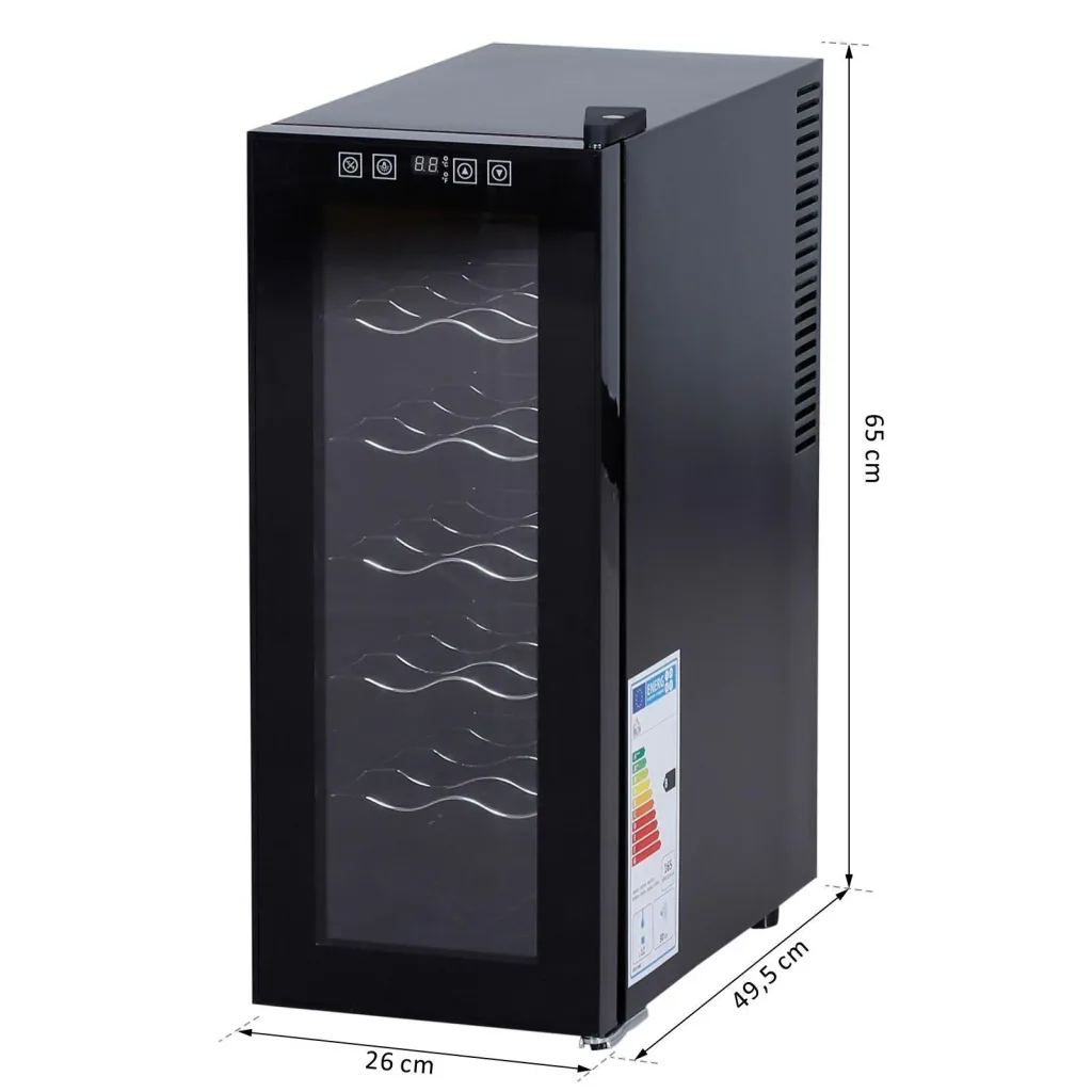 Wine refrigerator with 5 compartments