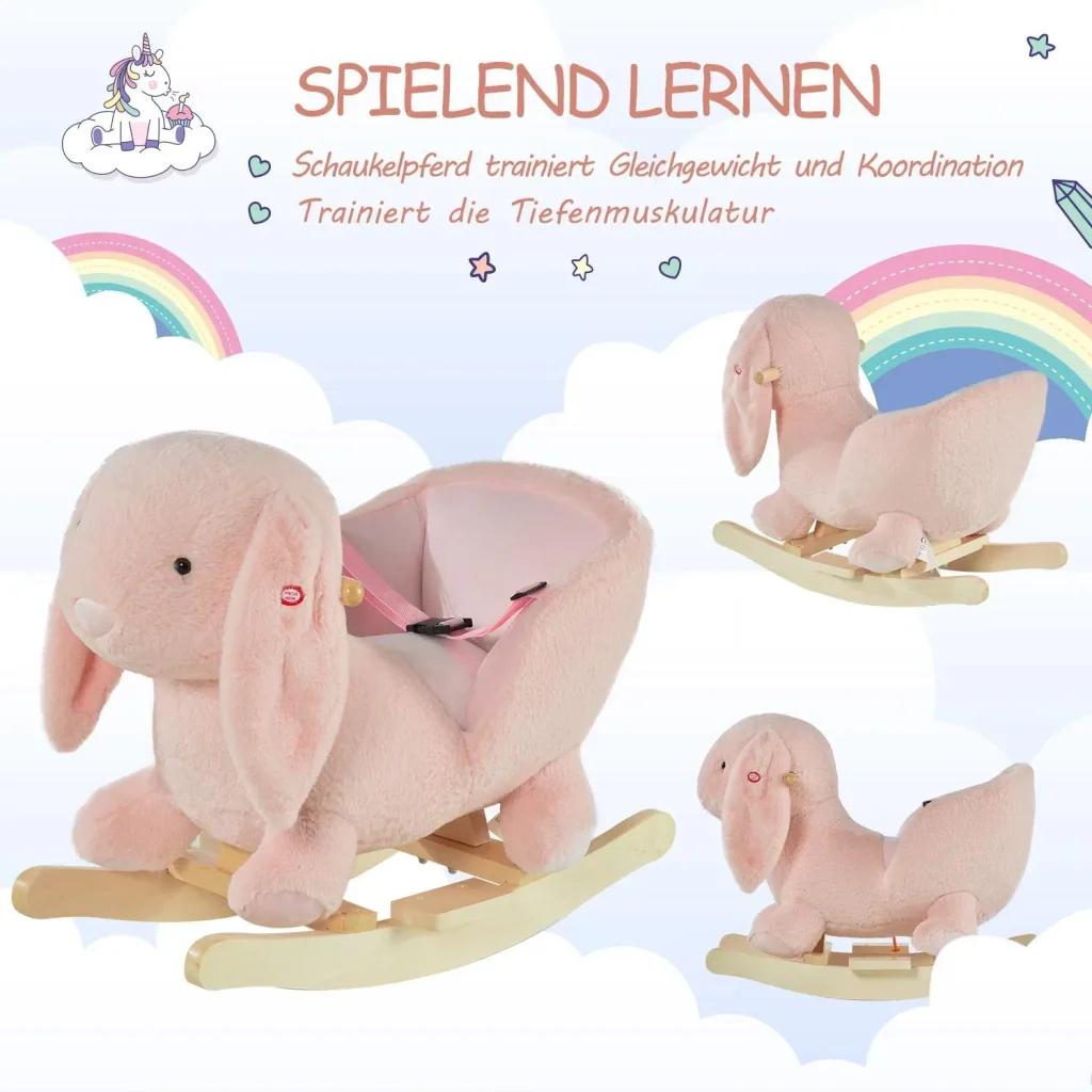 Children's rocking horse as a rabbit