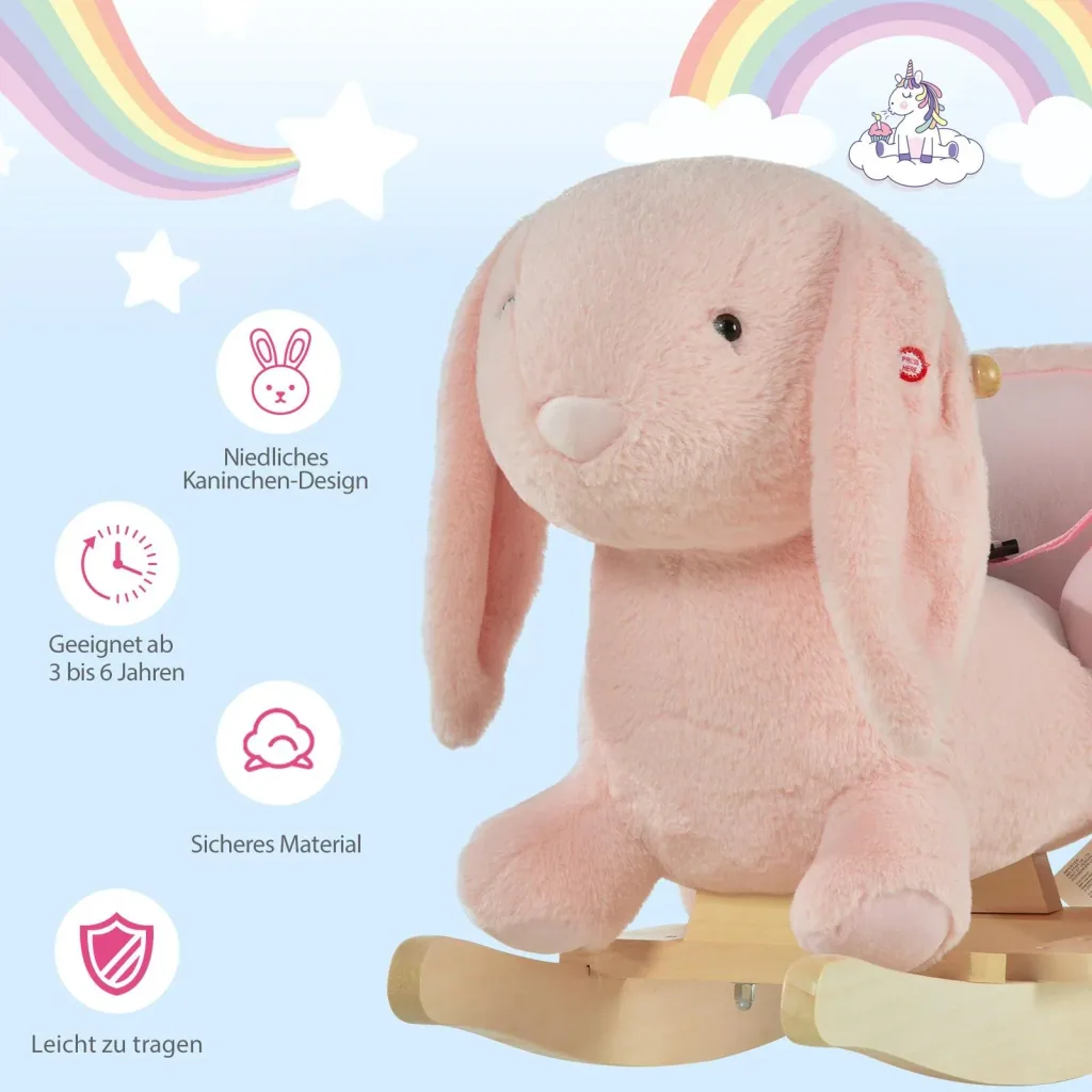 Children's rocking horse as a rabbit
