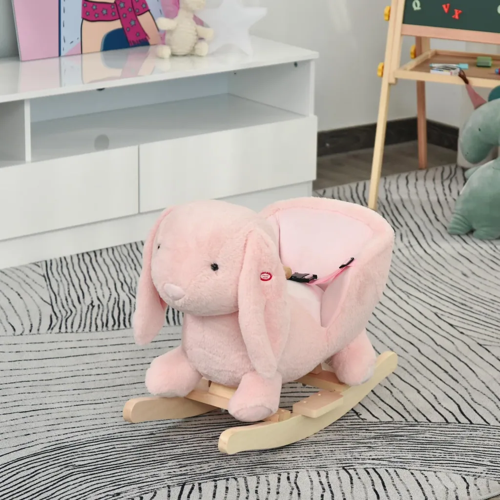 Children's rocking horse as a rabbit