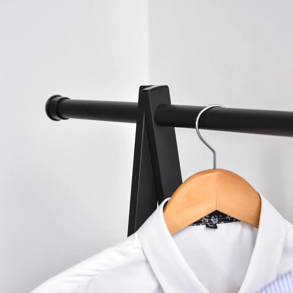 Wardrobe with shoe rack, black